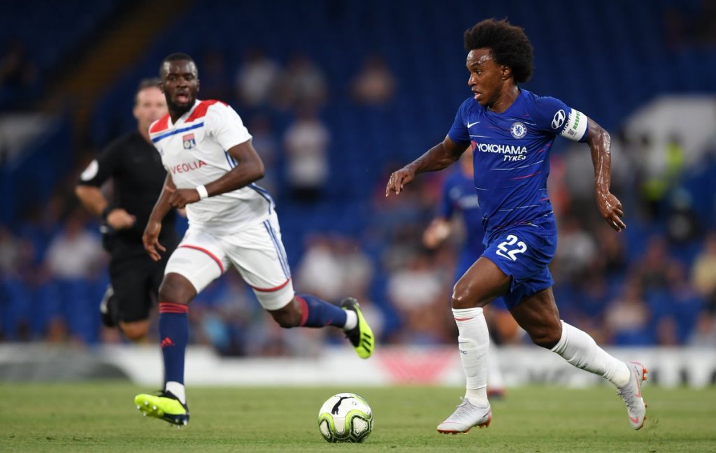 Situasi pertandingan Chelsea vs Lyon (Foto: Chelsea)