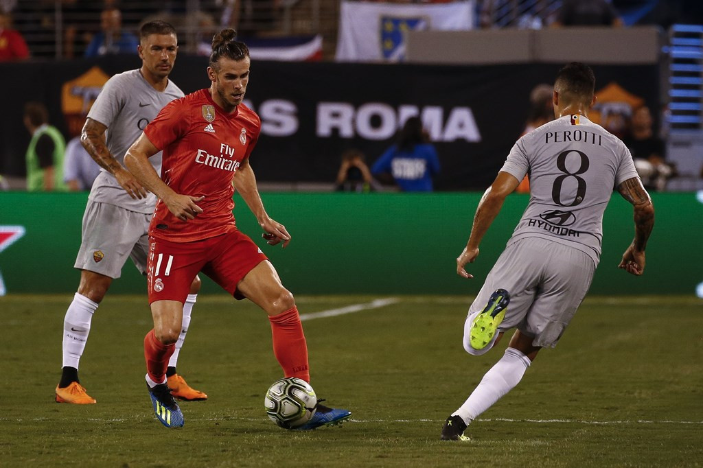 Gareth Bale menjadi otak kemenangan El Real atas Roma (Foto: AFP/ Jeff Zelevansky)