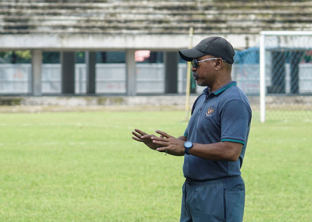 Pelatih timnas u-16 (Foto: ANTARA FOTO/Hendra Nurdiyansyah)