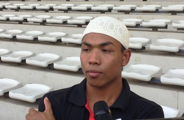 Lalu Muhammad Zohri sedih dengan bencana gempa yang melanda Lombok, NTB.-Medcom.id/Gregah