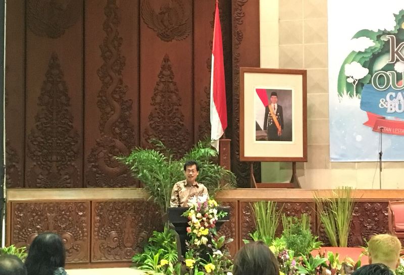 Direktur Jenderal Planologi Kehutanan dan Tata Lingkungan Kementerian Lingkungan Hidup dan Kehutanan RI Sigit Hardwinarto (Foto: Sonya Michaella).