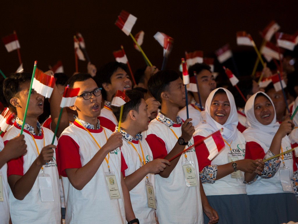 ILUSTRASI: Para pelajar sebagai generasi masa depan yang siap menggapai kejayaan Indonesia di mata dunia/Antara/Rosa Panggabean.