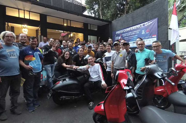 250 Vespa Siap Kawal Obor Asian Games 2018