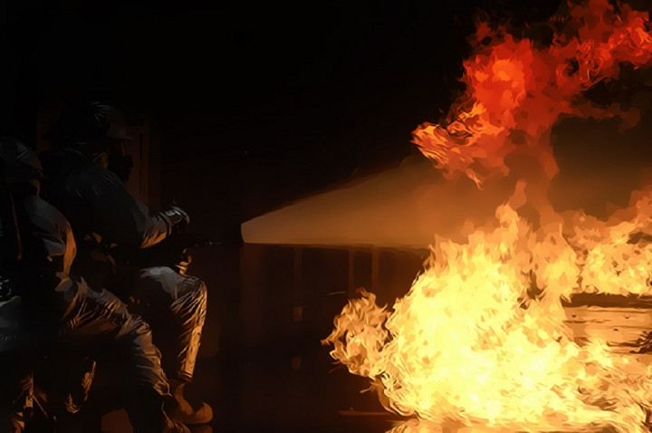 Pasar Tradisional Petisah Medan Terbakar