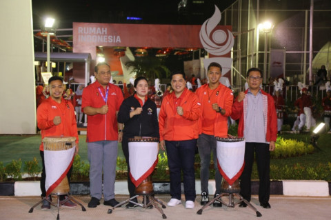 Menko PMK Puan Maharani meresmikan Rumah Indonesia pada Asian