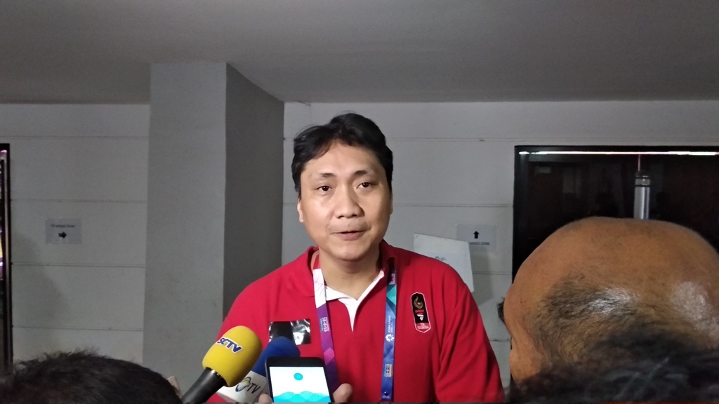 Pelatih Timnas Basket Putra Indonesia, Victor Roring mengakui kekalahan Indonesia dari Korsel di laga pembuka Asian Games 2018 (Foto: medcom.id/Rendy Renuki H)