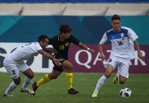 Suasana laga Kirgistan vs Malaysia pada Asian Games 2018 (Foto:
