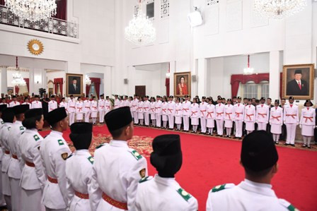 Tim Nusa Jadi Pengibar Sang Merah Putih di Istana Merdeka