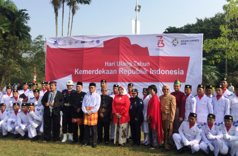 Puspiptek menggelar upacara peringatan HUT ke-73 Republik