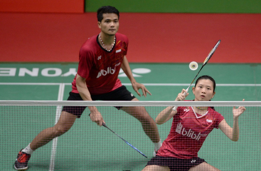 Ricky Karanda Suwardi dan Debby Susanto saat tampil di Indonesia Masters (Foto: ANTARA FOTO/Akbar Nugroho Gumay)