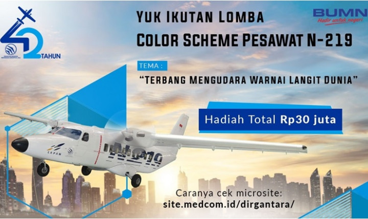 Ikuti Sayembara Mewarnai Pesawat N-219 Berhadiah Puluhan Juta!