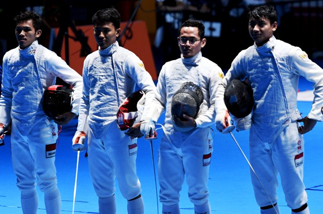 Tim Anggar Indonesia Floret Beregu Putra ke Perempat Final