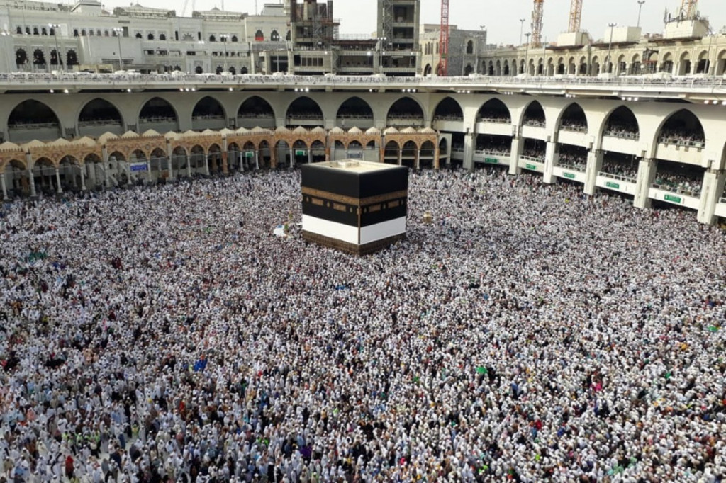 Jutaan umat Islam melaksanakan tawaf di Masjidil Haram, Mekah, Arab Saudi, Rabu, 15 Agustus 2018/Metro TV/Subhan Ali