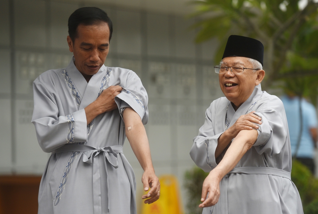 Calon Presiden Joko Widodo dan calon Wakil Presiden Ma'ruf Amin. ANT/Akbar Nugroho.