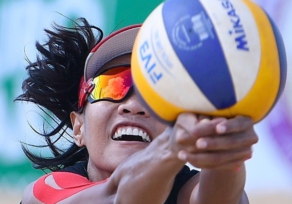 Tim Voli Pantai Putri Indonesia Raih Perunggu