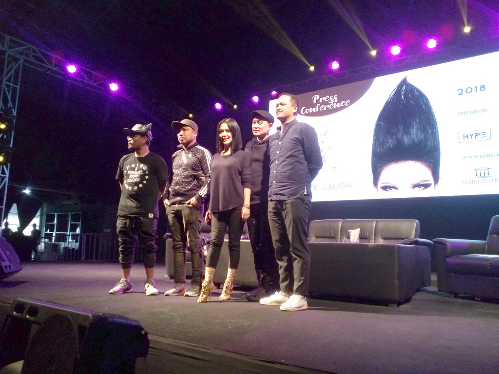  Temu media konser Syahrini di Livespace SCBD, Jakarta, Selasa, 28 Agustus 2018. (Foto: Medcom.id/Cecylia Rura)