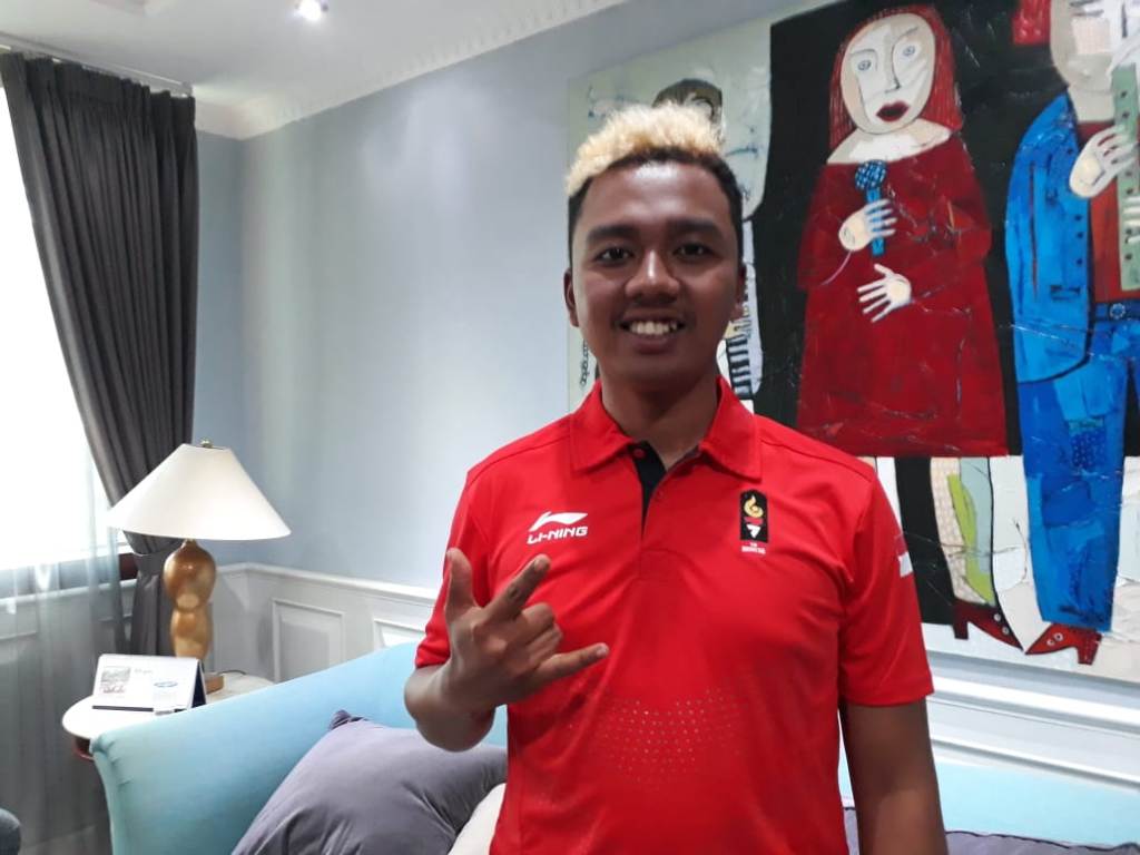 Atlet paralayang, Jafro Megawanto (medcom.id/Patrick Pinaria)