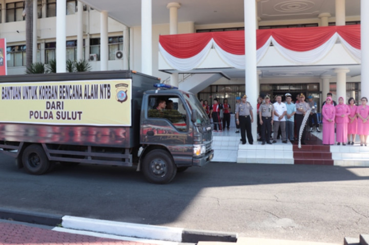 Polda Sulut Kirim Bantuan untuk Korban Gempa NTB