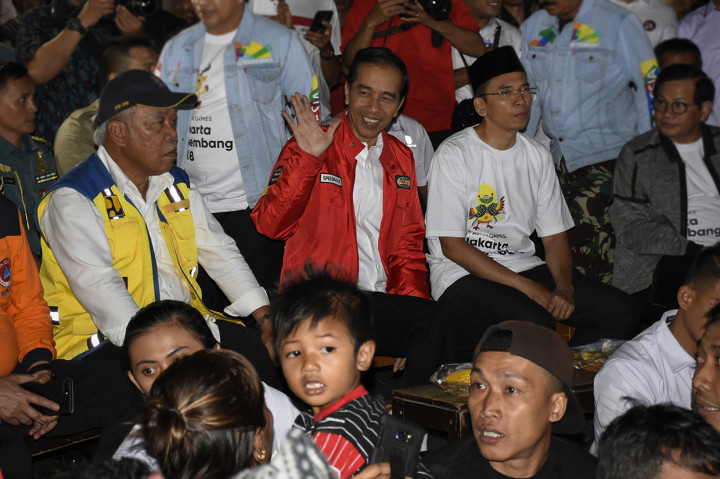 Presiden Nonton Penutupan Asian Games Bareng Korban Gempa Lombok