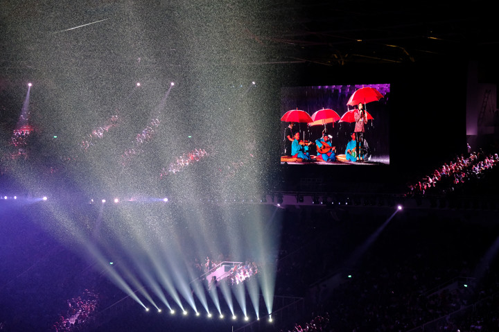 Hujan Deras Warnai Penutupan Asian Games 2018