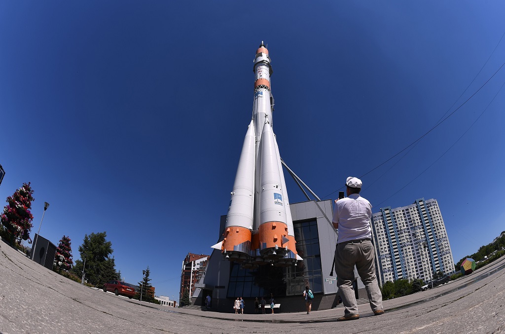 Soyuz, pesawat luar angkasa buatan Rusia. (AFP PHOTO / EMMANUEL DUNAND)