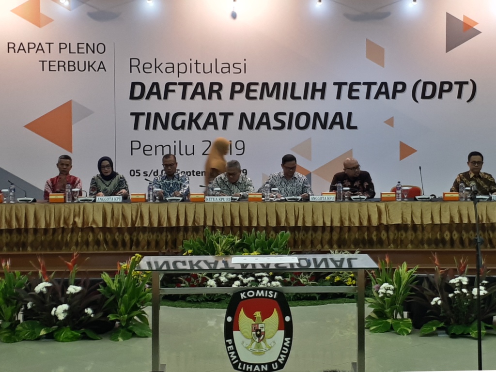 Rekapitulasi DPT Pemilu 2019. Foto: Medcom.id/Faisal Abdalla.
