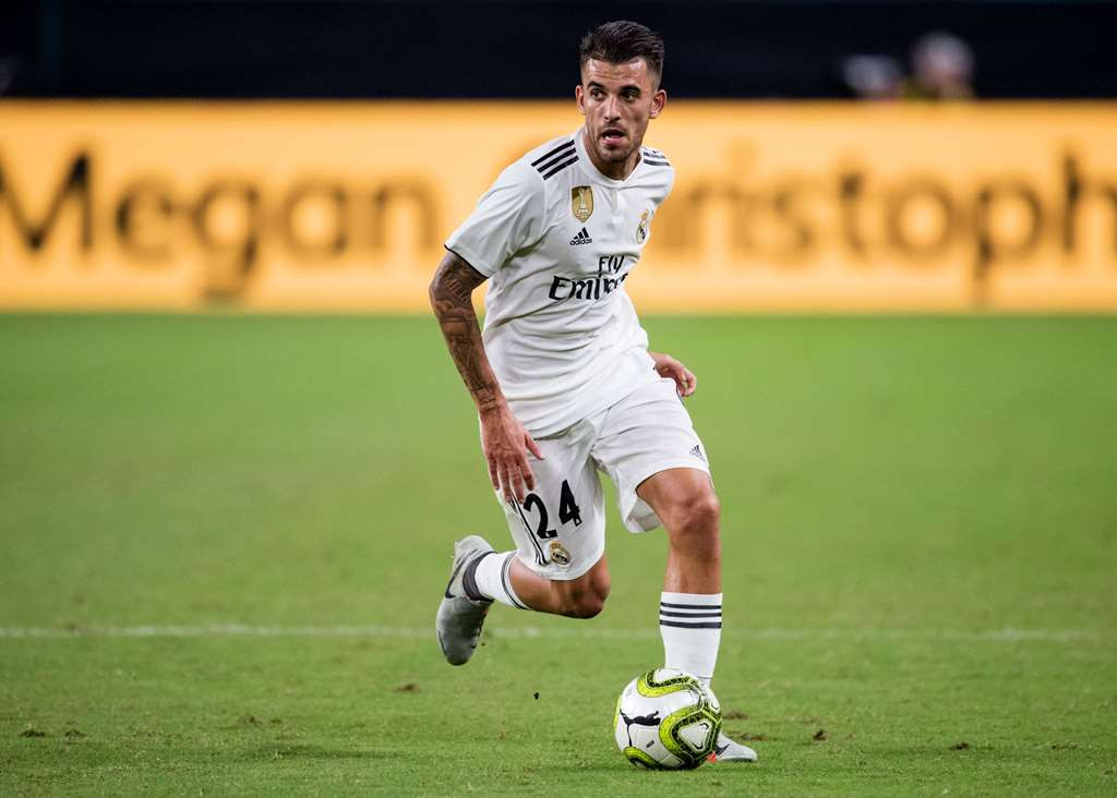 Gelandang Real Madrid Dani Ceballos (Foto: Rob Foldy/AFP)