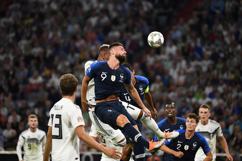 Laga antara Prancis kontra Jerman (Foto: FRANCK FIFE / AFP)
