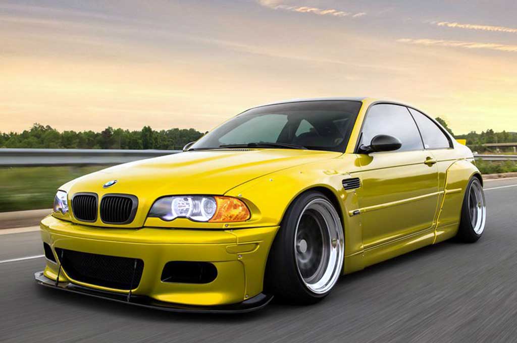 Tampilan Keren Bmw M3 E46 Dibungkus Vinil Kuning