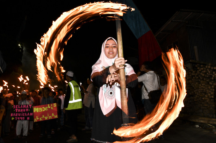 Kemeriahan Pawai Obor Sambut Tahun Baru Islam