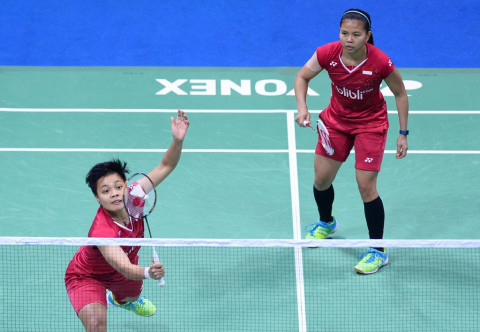 Greysia Polii/Apriyani Rahayu. (Foto: AFP/Sajjad Husain)