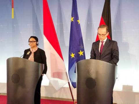 Foreign Minister Retno Marsudi and Germany Foreign Minister