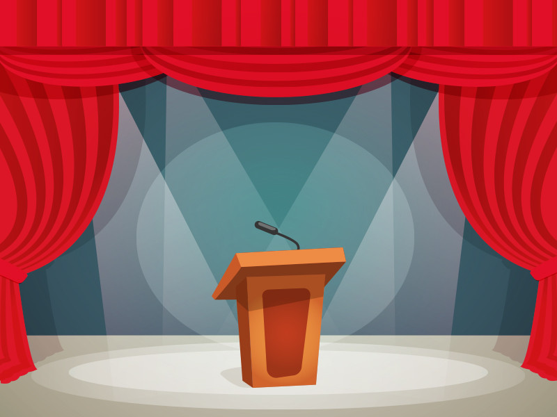 ILUSTRASI: Panggung debat kandidat/M. Rizal/Medcom.id