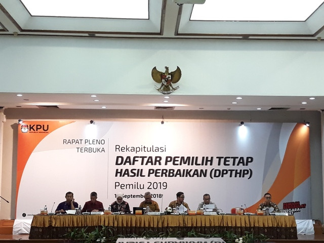 Pleno terbuka DPT Hasil Perbaikan di KPU/Medcom.id/Marcheilla Ariesta