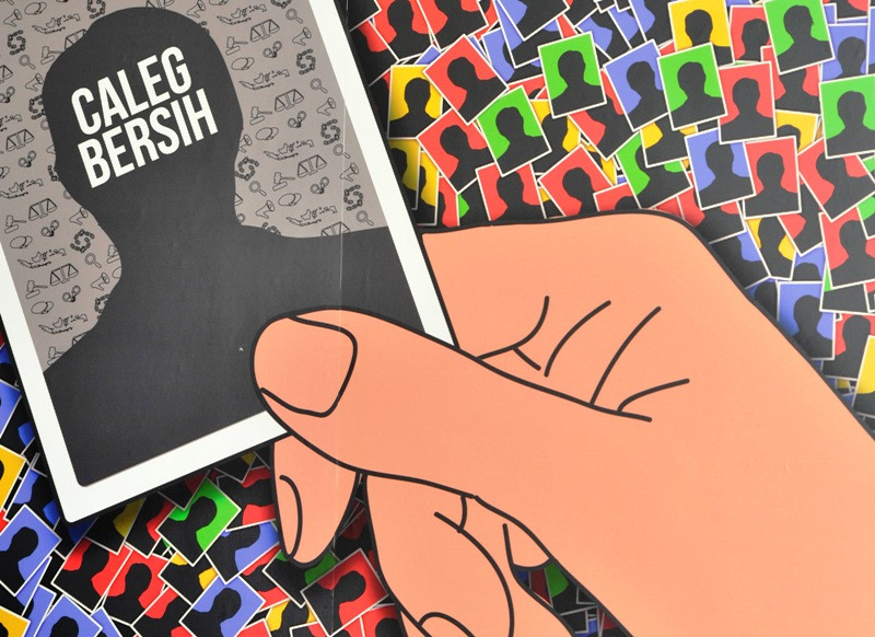 ILUSTRASI: Lukisan tentang perlunya caleg bersih di Kantor KontraS, Jakarta/ANTARA FOTO/Andika Wahyu.