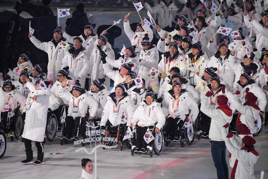 Atlet Korea Selatan ketika berlaga di Paralimpik Games. (Foto: AFP/Ed Jones)