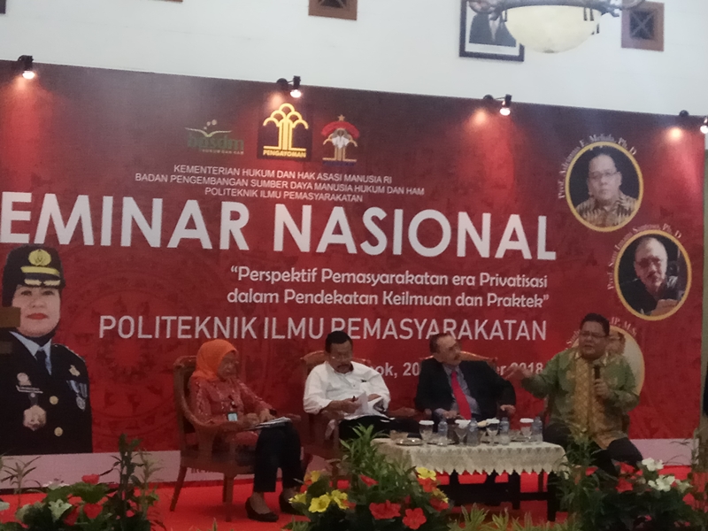 Direktur Jenderal Pemasyarakatan Sri Puguh Budi Utami dalam Seminar Nasional POLTEKIP, BPSDM Hukum dan HAM, Cinere, Depok, Kamis, 20 September 2018. Medcom.id/Octavianus Dwi Sutrisno