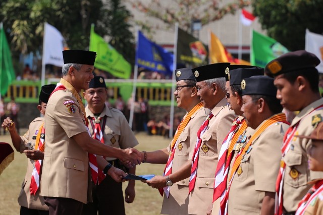 Ganjar Sebut Pramuka Elemen Penting Perekat NKRI