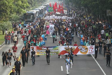 KPU Sebut Atribut Partai di Luar Area Deklarasi Damai
