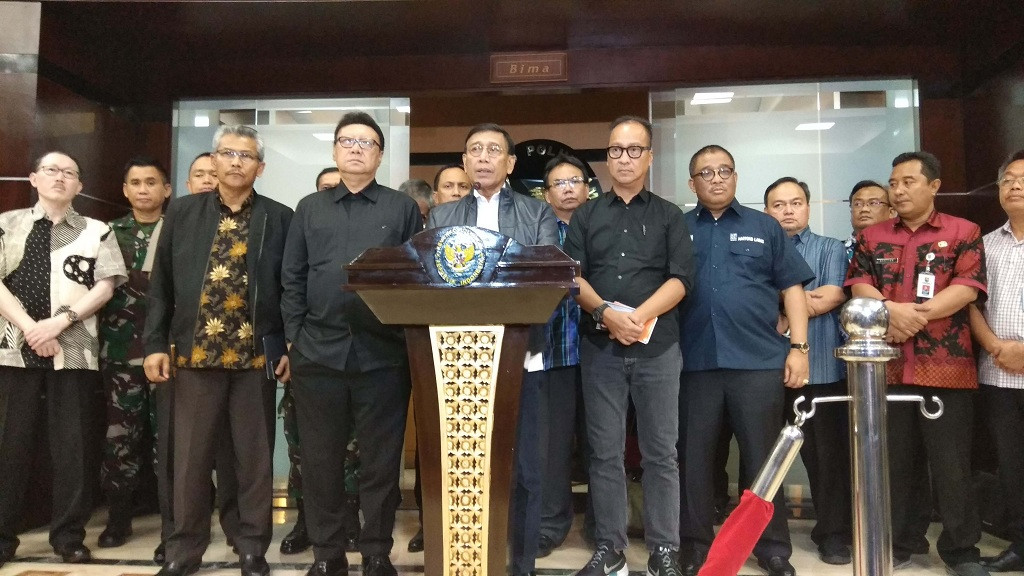 Konferensi pers gempa Donggala di Kemenkopolhukam, Jakarta Pusat - Medcom.id/Fachri Audhia Hafiez.