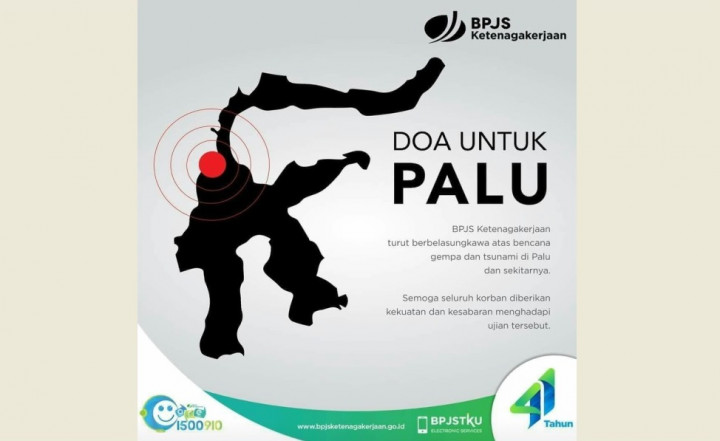 BPJS Ketenagakerjaan Siap Santuni Korban Gempa Sulteng