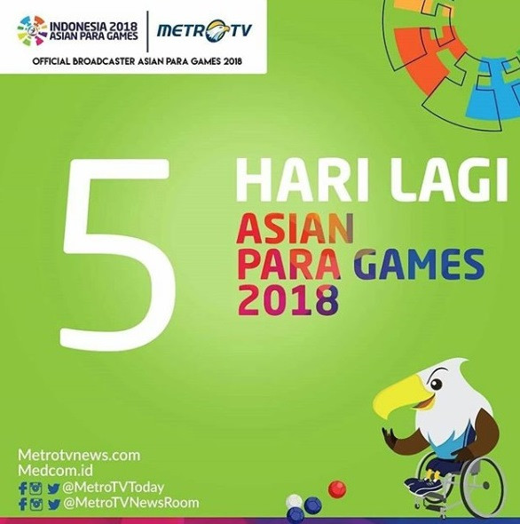 Jadwal Program Asian Para Games di <I>Metro TV</I>