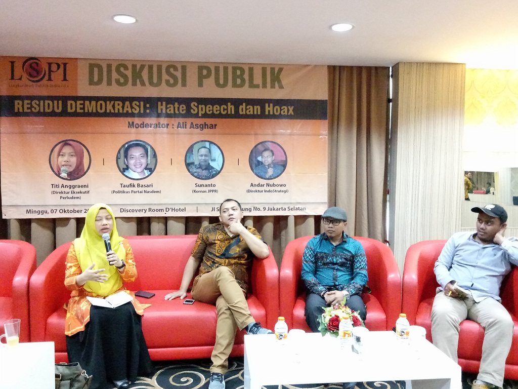 Diskusi soal hoaks dan hate speech - Medcom.id/Siti Yona Hukmana. 