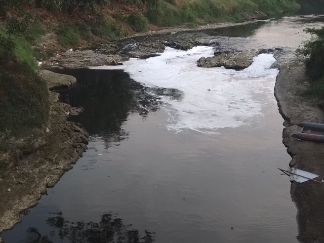 Sungai Cileungsi Hitam Pekat