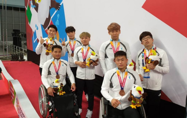Pertama Kali, Korea Bersatu Naik Podium Bersama di Asian Para Games