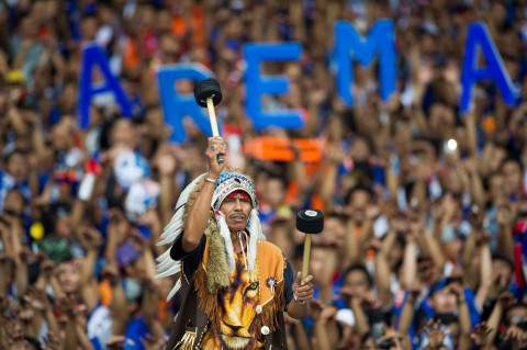 Aremania (Foto: FOTO ANTARA/Ismar Patrizki)