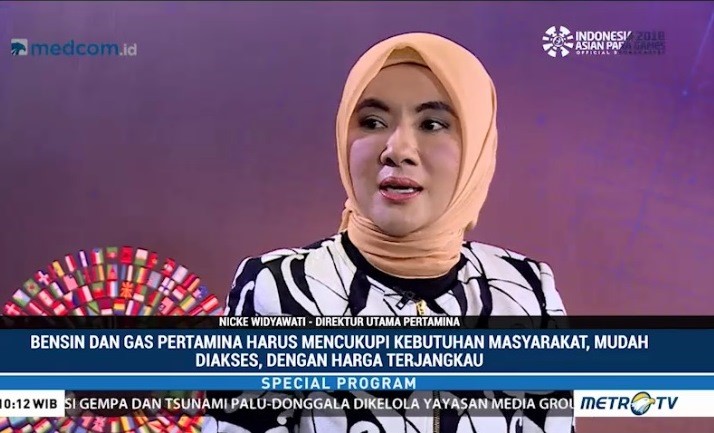 Direktur Utama PT Pertamina Persero (Tbk) Nicke Widyawati (Foto:Metro TV)