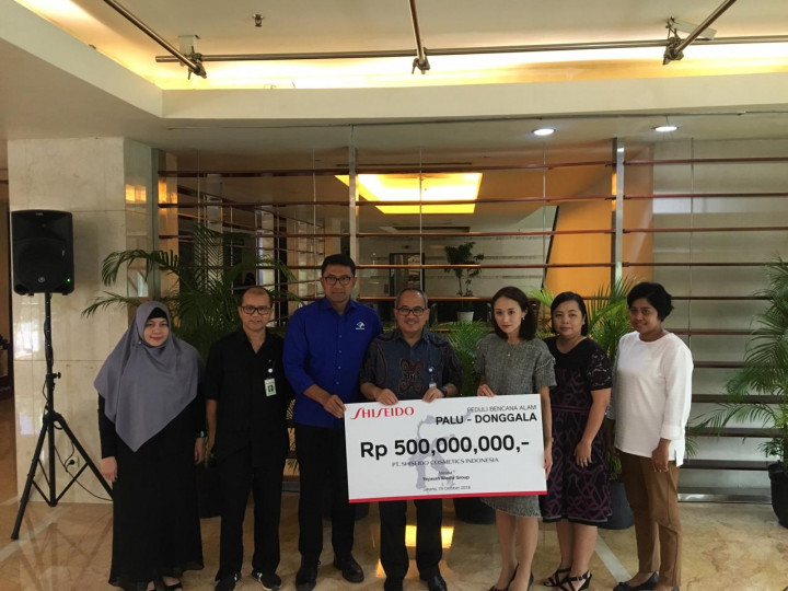 Lewat Media Grup, Shiseido Salurkan Rp500 Juta untuk Palu
