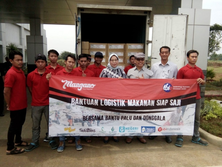 Tenant Binaan Puspiptek Kirim Bantuan ke Sulteng