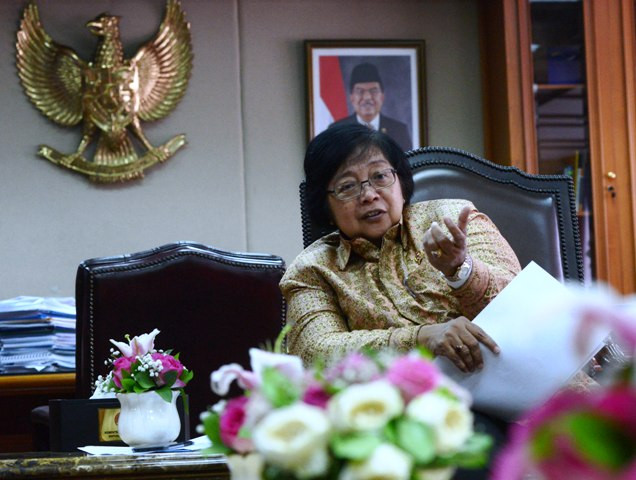Menteri Kehutanan dan Lingkungan Hidup Siti Nurbaya. Foto: MI/Irfan.